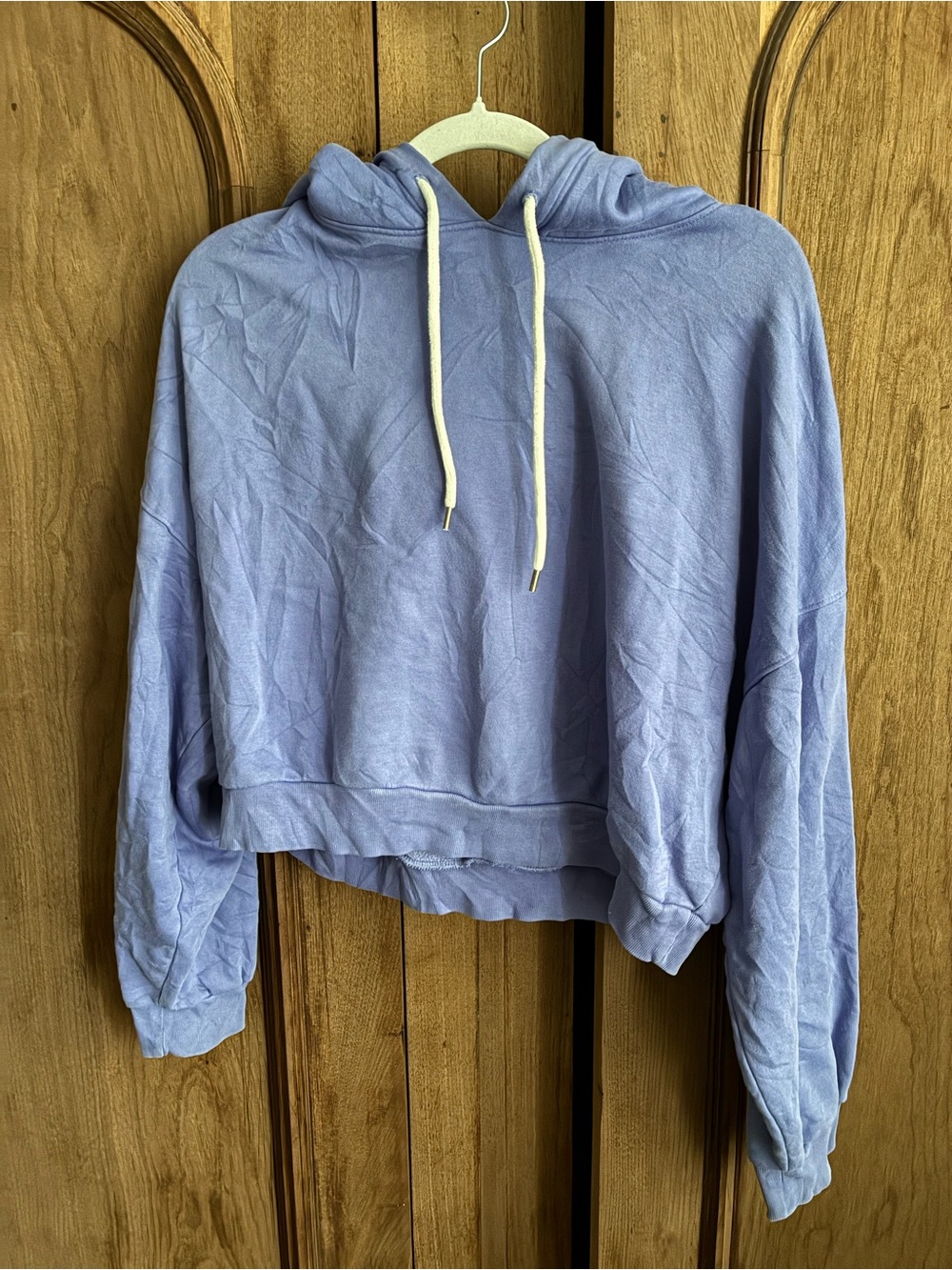 GAP Lilac Cropped Hoodie Sweatshirt